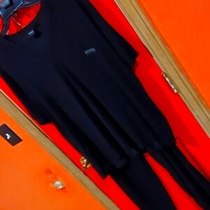 Hugo Boss Men Soft Pajamas Top L, Pants M  Black